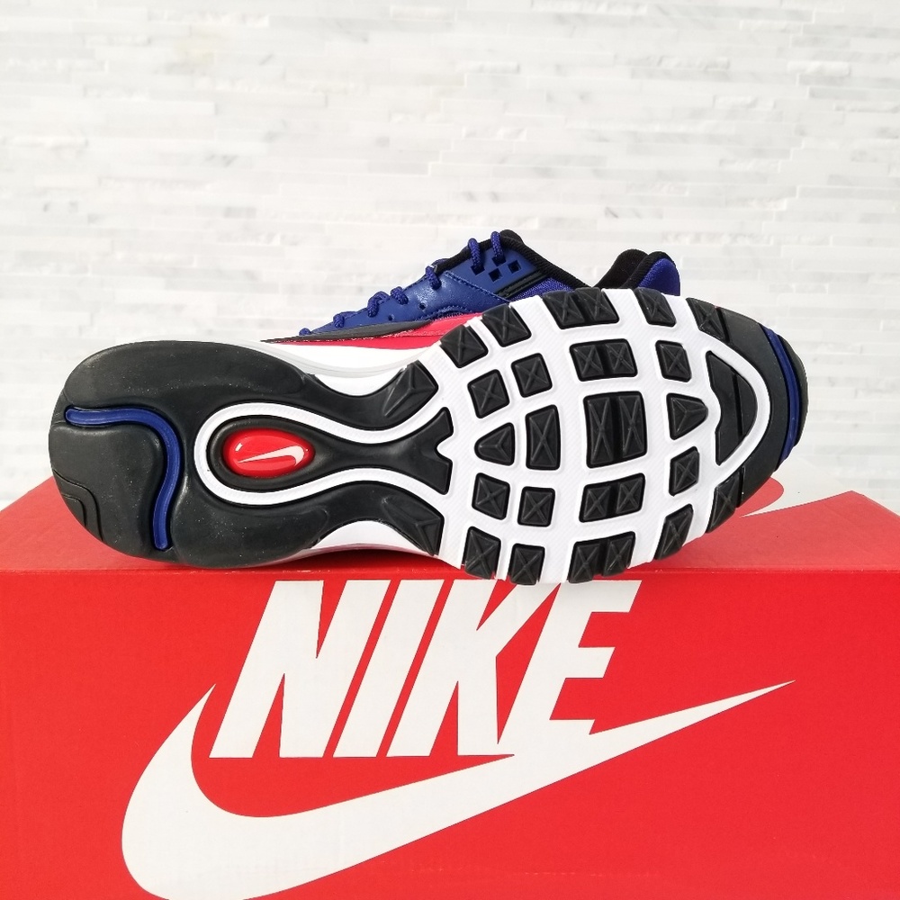 New NIKE Air Max 97/BW Royal Blue Red Sneakers - Picture 6 of 7